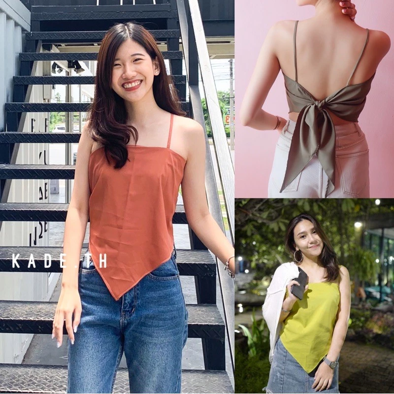 เสื้อสายเดี่ยว ทรงผูกหลัง